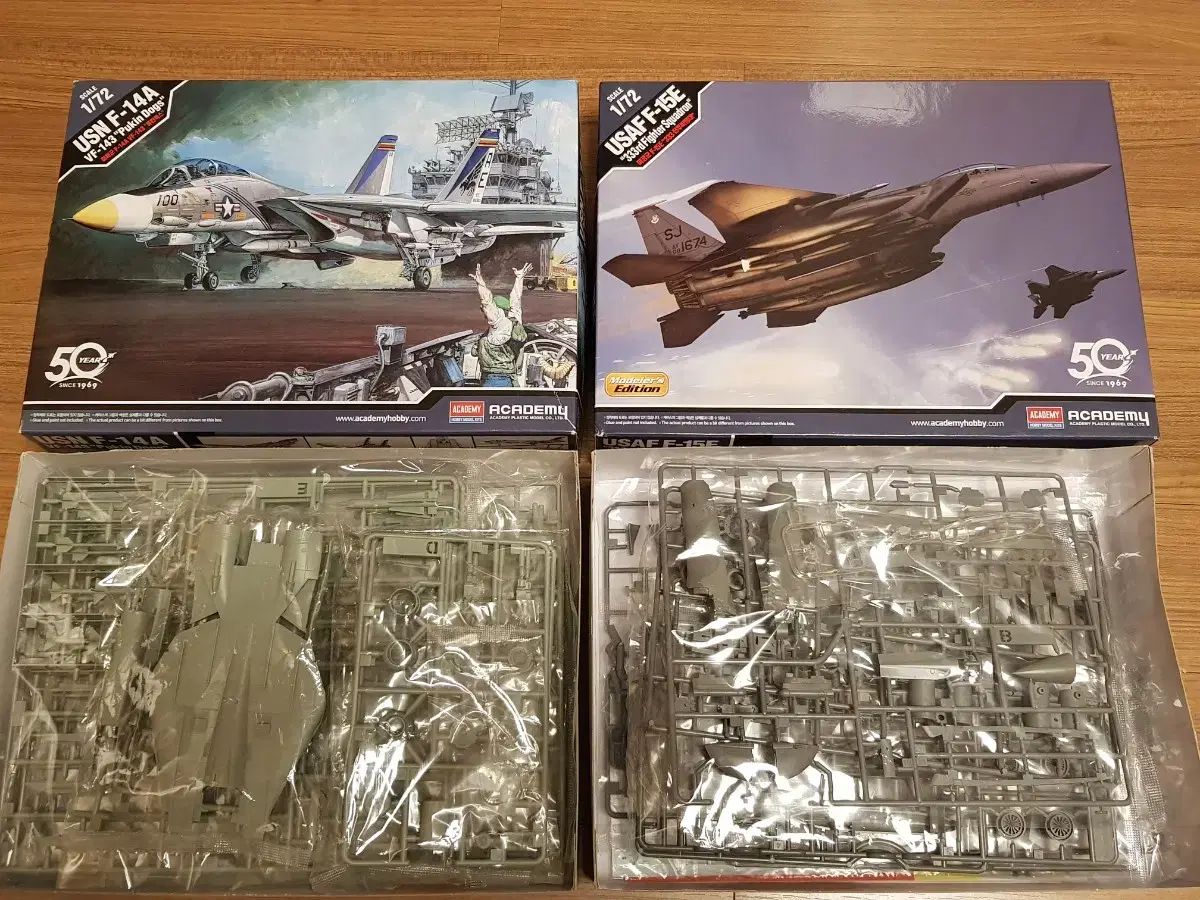 아카데미 1/72 F-14 & F-15 비행기 전투기 프라모델 새제품